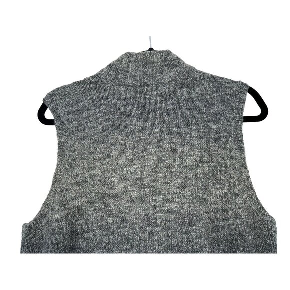 J.Jill Womens  Wool Blend Zip-Up Sleeveless Sweater Vest L Gray - Picture 10 of 10